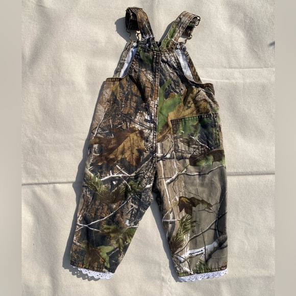 Lil Joey Kritters Realtree Camo Lace Embroidered Toddler Overalls “You Go Girl” - Picture 2 of 7